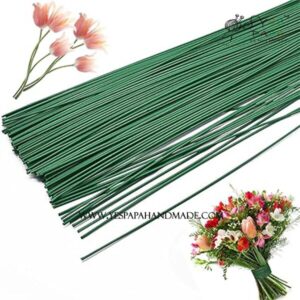 YES PAPA Dark Green Floral Stem Wire/ Pack of 5 Pcs